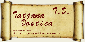 Tatjana Dostica vizit kartica
